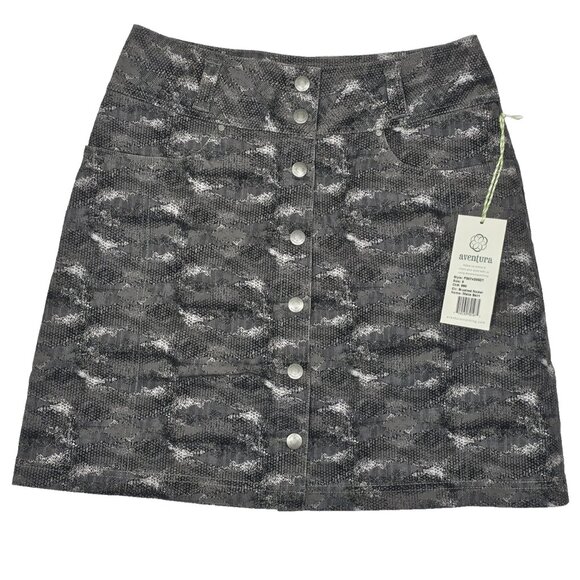 Aventura Dresses & Skirts - Aventura Melia Women's Skirt Size 8 Brushed Nickel Button Front Organic Cotton